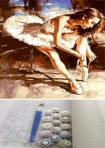 Paint It Yourself By Numbers! Beautiful Colorful Ballerina Painting (UNFRAMED) - Andredamart