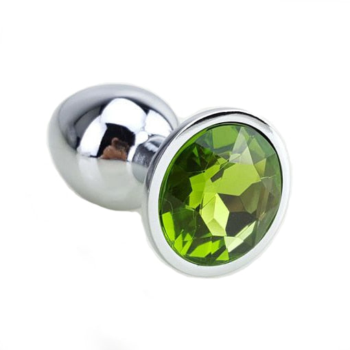 12 Colors Metal Anal Sex Toys For Women & Men,  Anal Butt Plugs + Crystal Jewelry, Booty Beads,Anal Tube, Sex Products