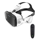 VR headset with built-in headphones