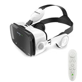 VR headset with built-in headphones