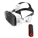 VR headset with built-in headphones