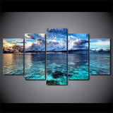 Beautiful Sea View , 5 Panel Framed Canvas Art - Andredamart