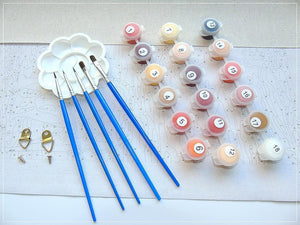 DIY Painting By Numbers - Elephants (16"x20" / 40x50cm) - Andredamart