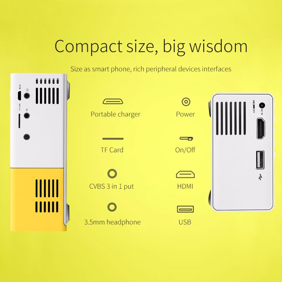 1080P Mini Portable HD LCD Projector