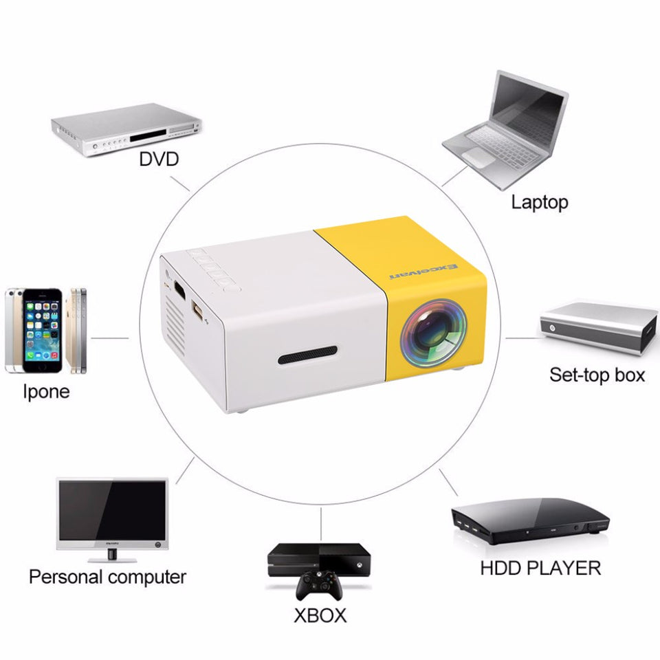 1080P Mini Portable HD LCD Projector