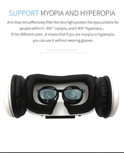 VR headset with built-in headphones