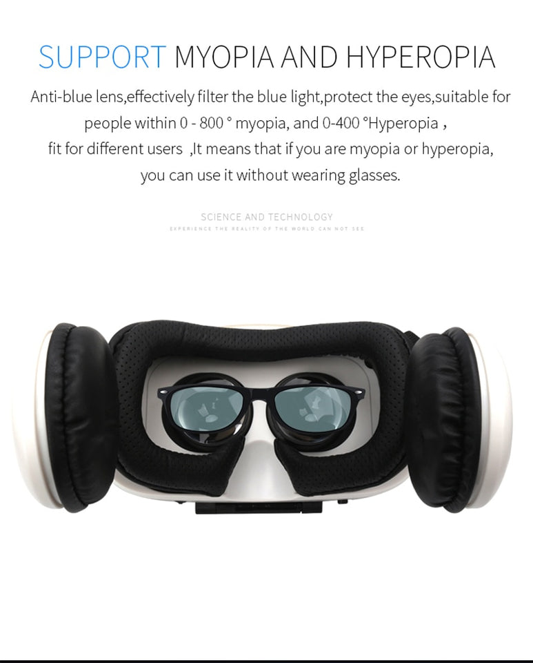 VR headset with built-in headphones