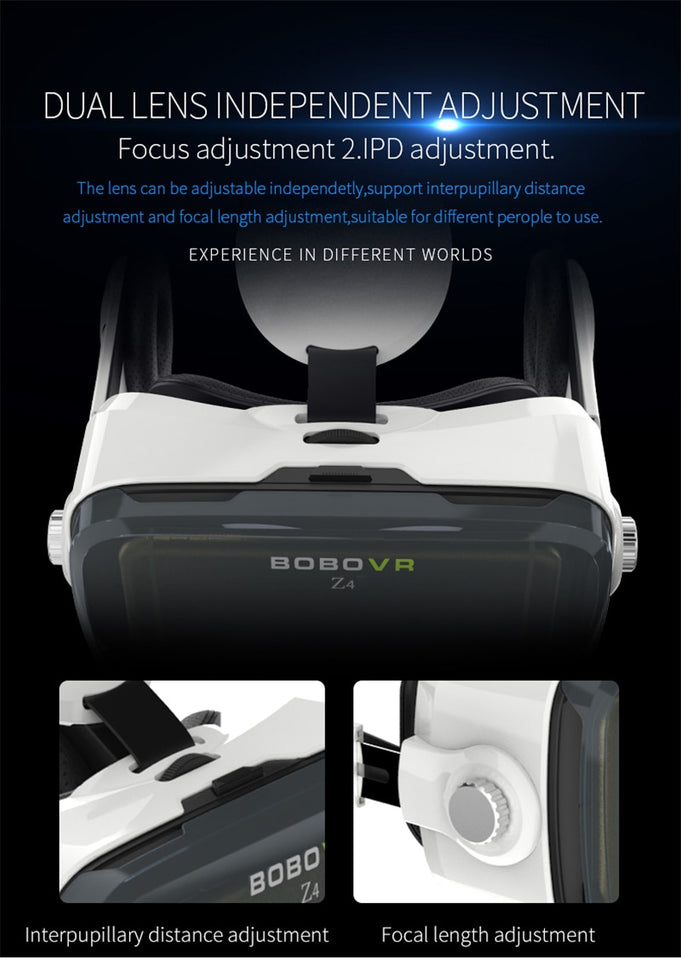 VR headset with built-in headphones