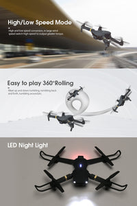 WiFi FPV Wide Angle HD Camera High Hold Mode Foldable Drone