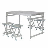 Portable Folding Camping Outdoor Picnic Party Table Garden BBQ Chairs w/4 Seats