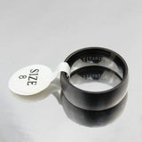 Men's Black Titanium Steel Ring 8MM Wedding Engagement Anniversary Band Size8-11