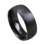 Men's Black Titanium Steel Ring 8MM Wedding Engagement Anniversary Band Size8-11